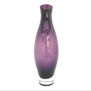 Heavy Purple Glass Vase